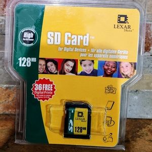 128-MB SD Memory Card • By : Lexar• For Digital Devices, Works with MP-3 Player